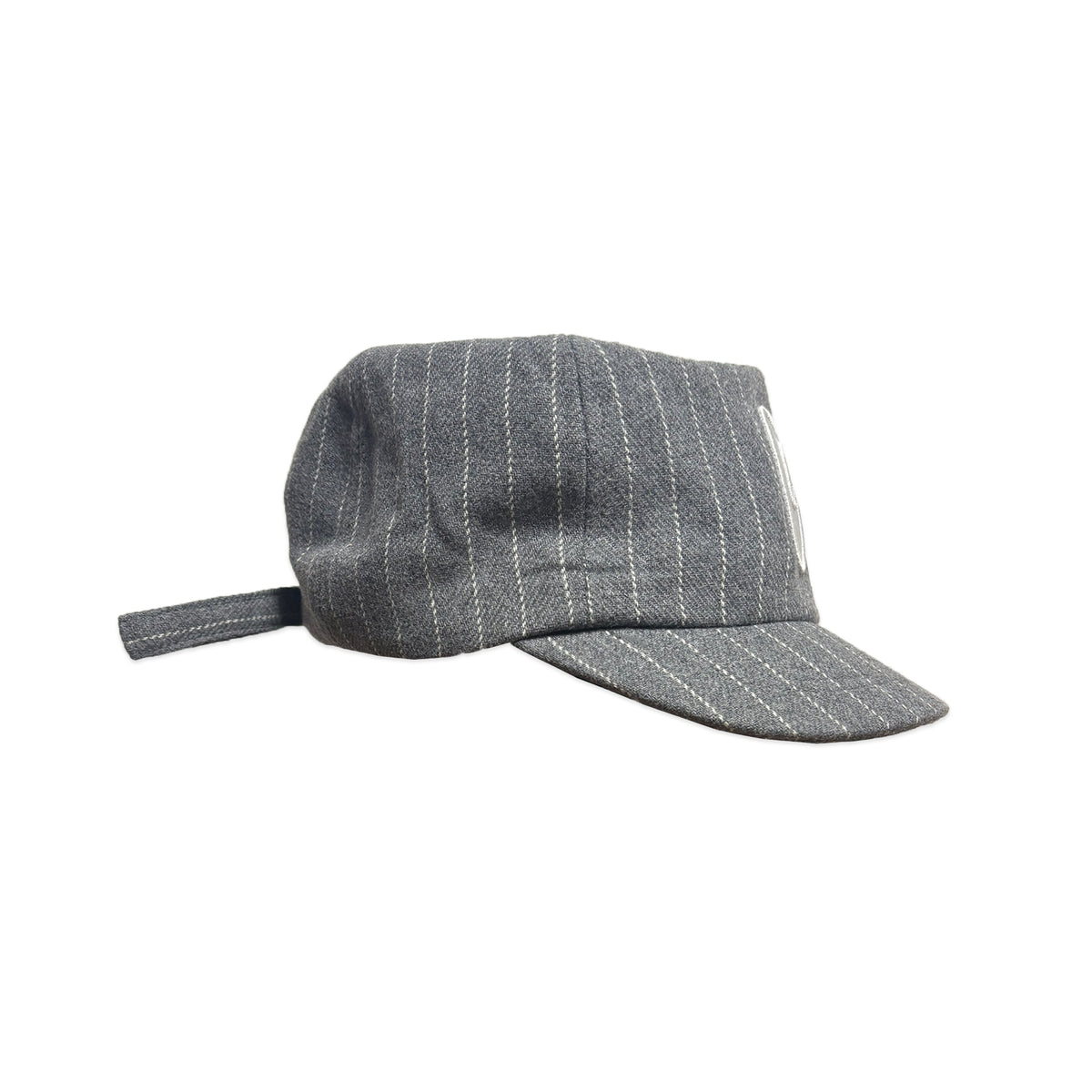 (Pre-Order) Pinstripe Wool 6 Panel Short Brim Initial Adjustable Cap