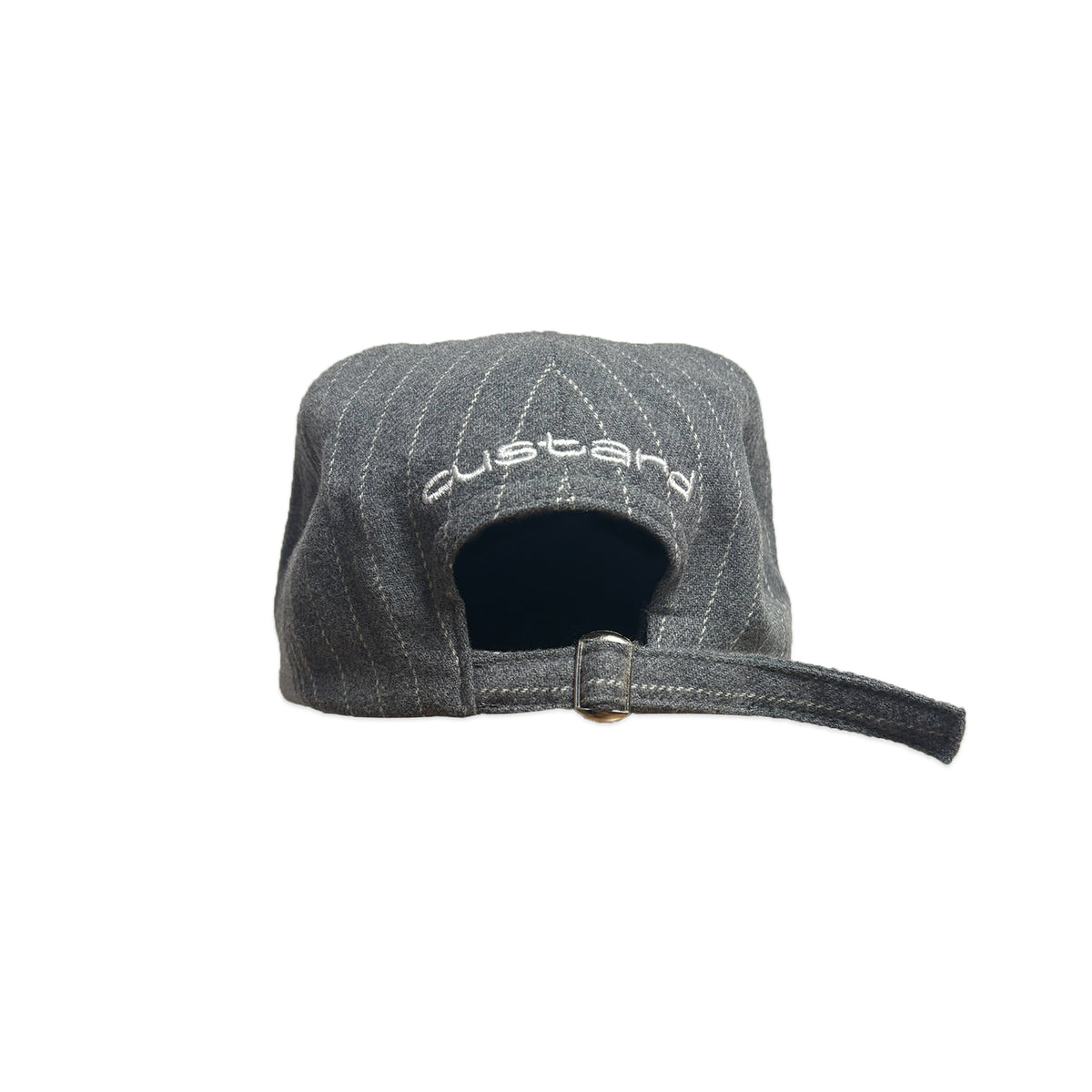 (Pre-Order) Pinstripe Wool 6 Panel Short Brim Initial Adjustable Cap