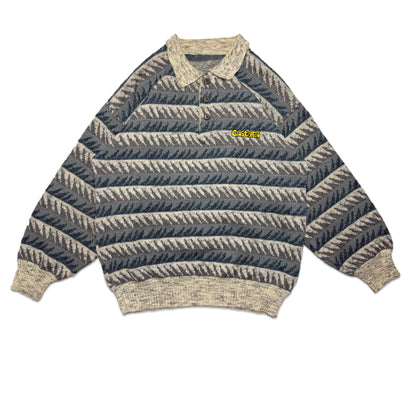 Custard Reclaimed Pattern Polo | Size Medium