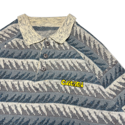 Custard Reclaimed Pattern Polo | Size Medium