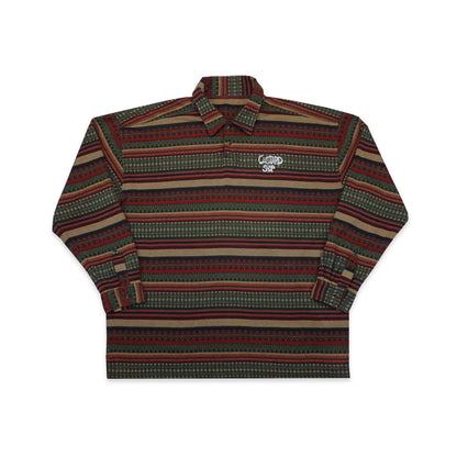 Custard Reclaimed Patterned Polo Shirt | Size Large