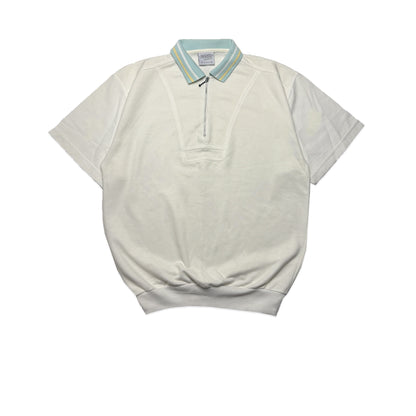 Custard Reclaimed Zip Polo | Size Medium