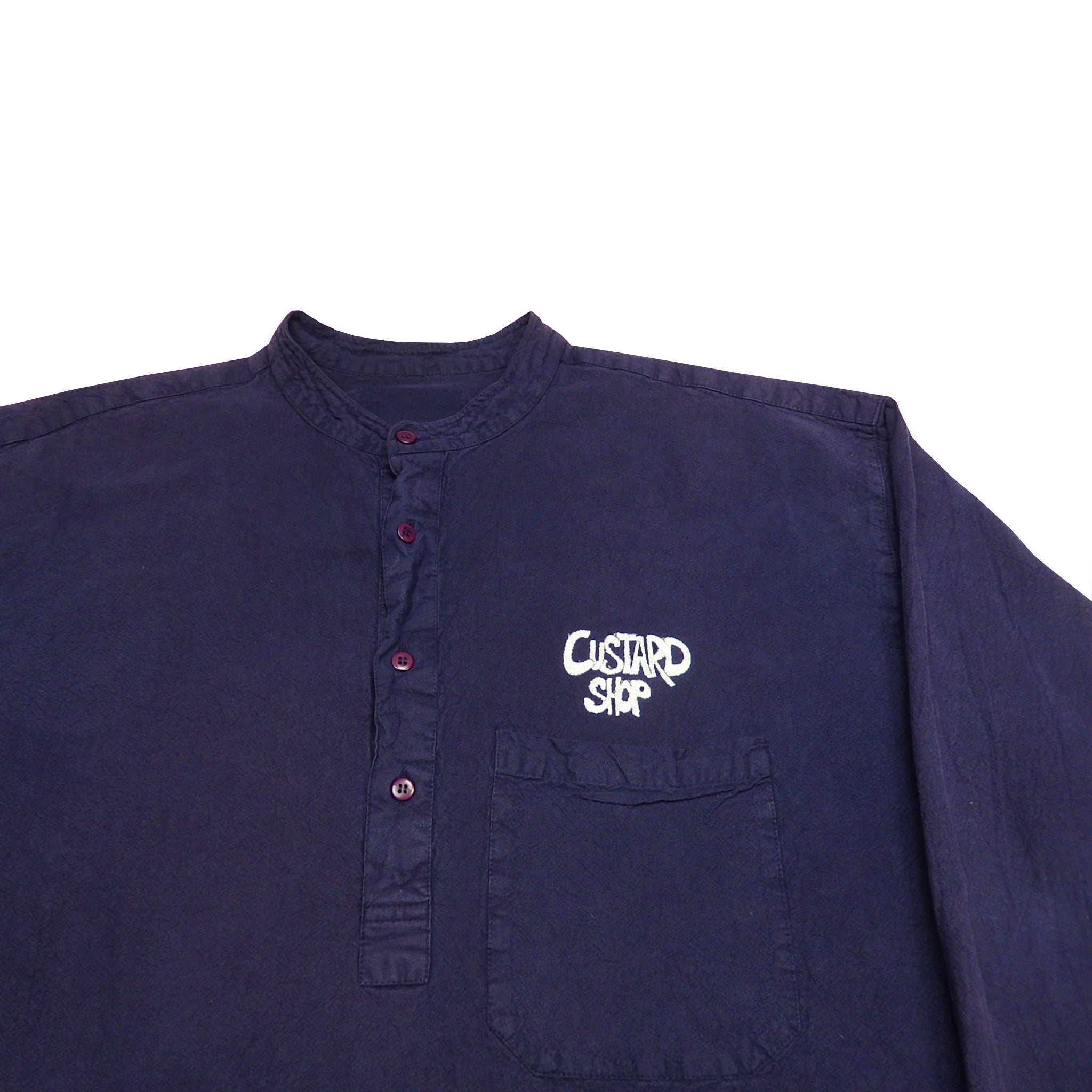 Custard Reclaimed Button Shirt | Size XL