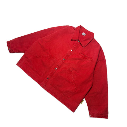 Berwick II Boxy Chore Jacket | Acid Wash Red (Live 15th May '26)
