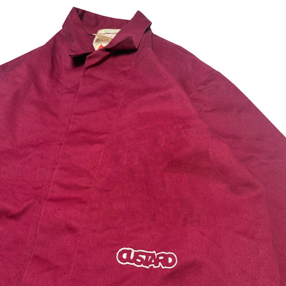 Custard Reclaimed Dark Red Chore Jacket | Size Large