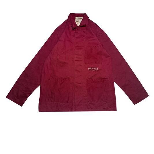 Custard Reclaimed Dark Red Chore Jacket | Size Large