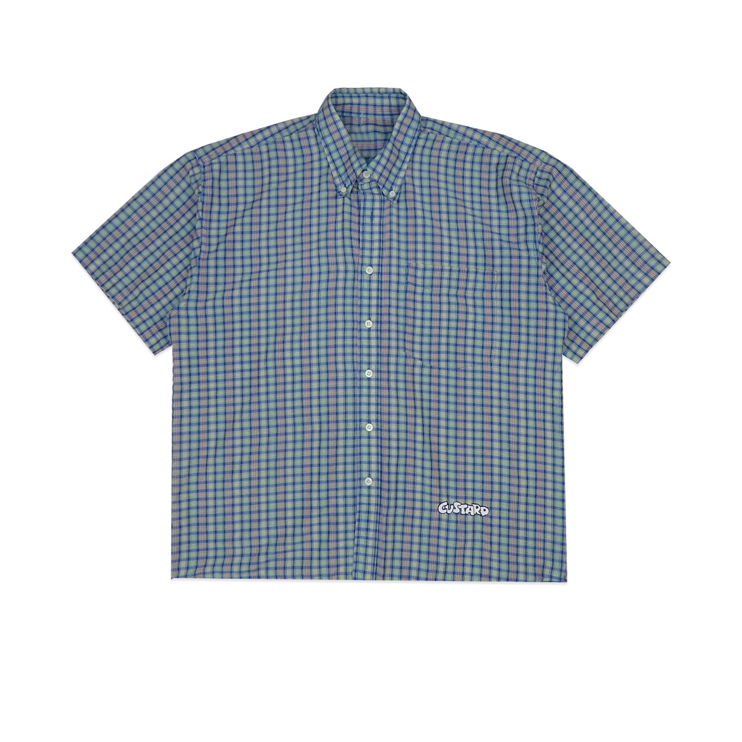 Custard Reclaimed Check Shirt | Size Large