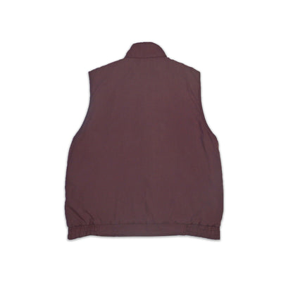 Custard Reclaimed Maroon Puffer Vest | Size Large
