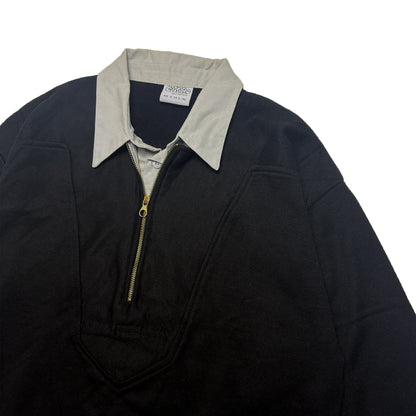 Custard Reclaimed Zip Polo | Size Medium