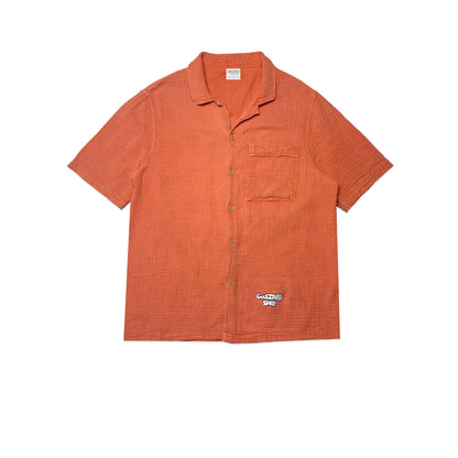 Custard Reclaimed Button Shirt | Size Medium