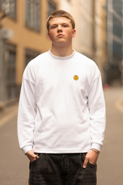 Waffle Acid House Long Sleeve T-Shirt | White
