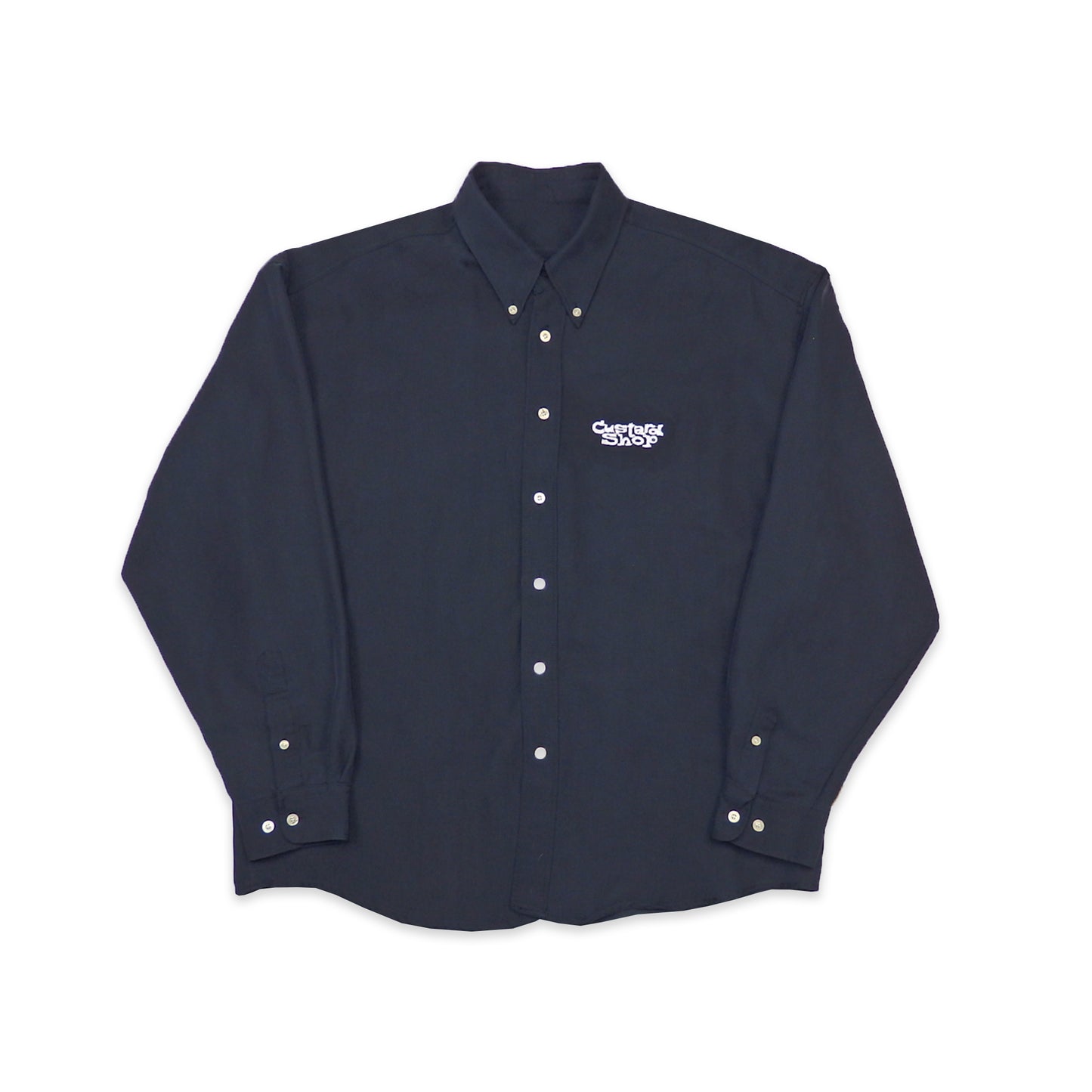 Custard Reclaimed Navy Cheesecloth Shirt | Size XL
