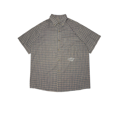 Custard Reclaimed Cheque Shirt | Size Medium