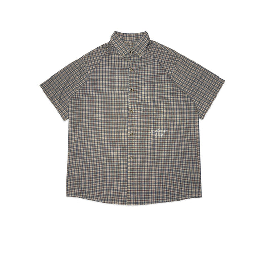 Custard Reclaimed Cheque Shirt | Size Medium