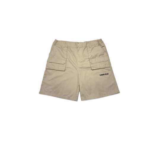 Custard Reclaimed Cargo Shorts | Size Medium