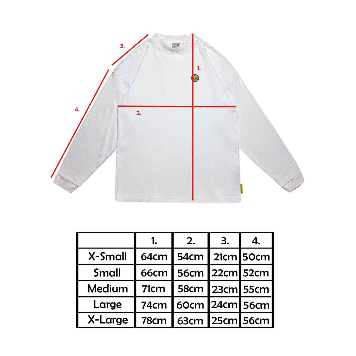 Waffle Acid House Long Sleeve T-Shirt | White