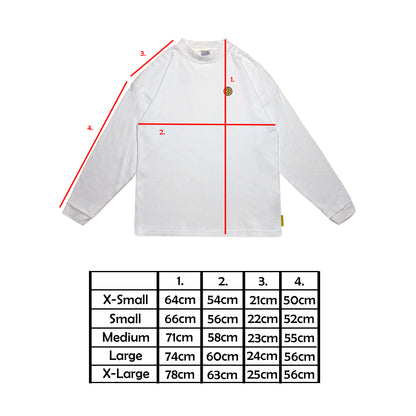 Waffle Acid House Long Sleeve T-Shirt | White