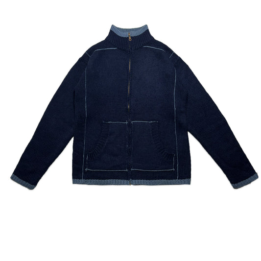 Custard Reclaimed Zip Jumper | Size Small