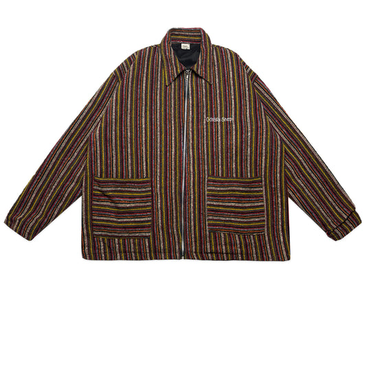 Custard Reclaimed Stripe Zip-up | Size Medium