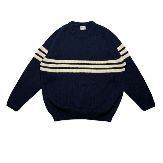 Custard Reclaimed Stripe Jumper | Size Large