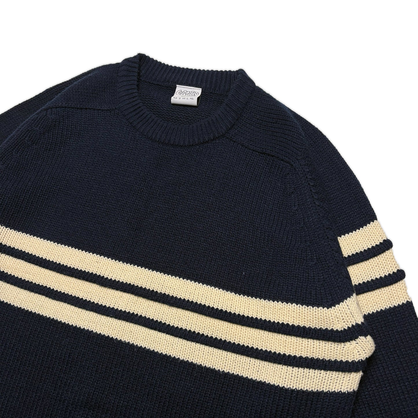 Custard Reclaimed Stripe Jumper | Size Large