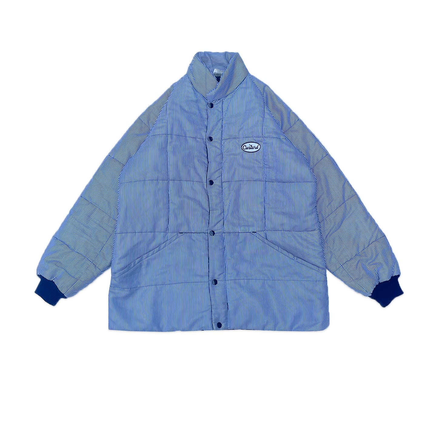 Custard Reclaimed Stripe Puffer | Size Large