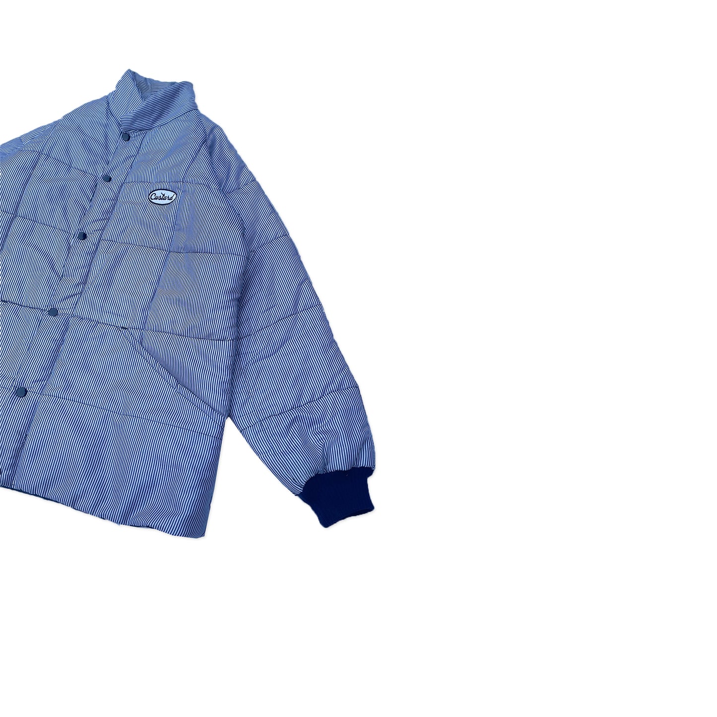 Custard Reclaimed Stripe Puffer | Size Large