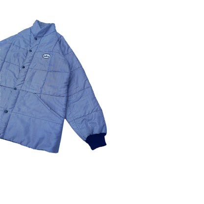 Custard Reclaimed Stripe Puffer | Size Large
