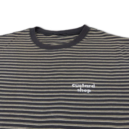 Custard Reclaimed Striped Crewneck Tee | Size Medium/Large