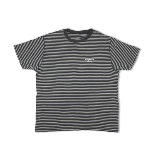 Custard Reclaimed Striped Crewneck Tee | Size Medium/Large