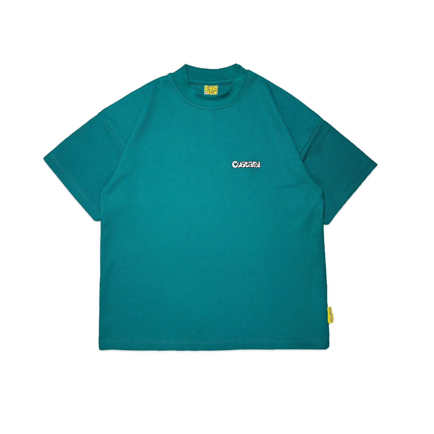 Waffle Embroidered T-Shirt | Teal