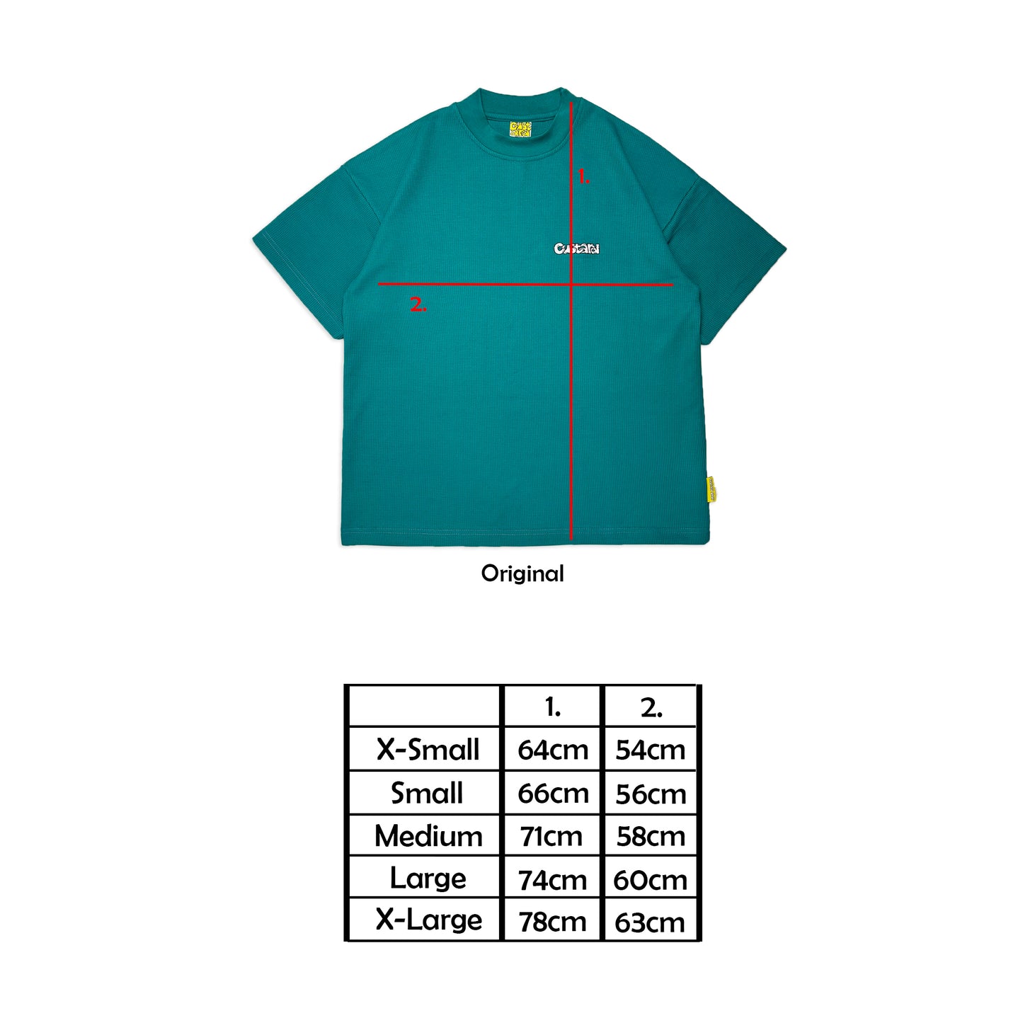 Waffle Embroidered T-Shirt | Teal