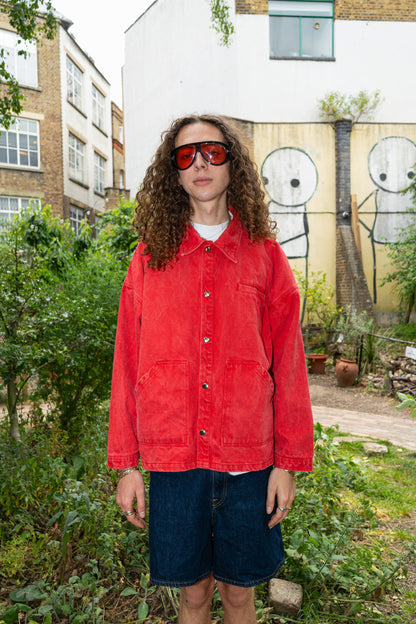 Berwick II Chore Jacket | Acid Wash Red
