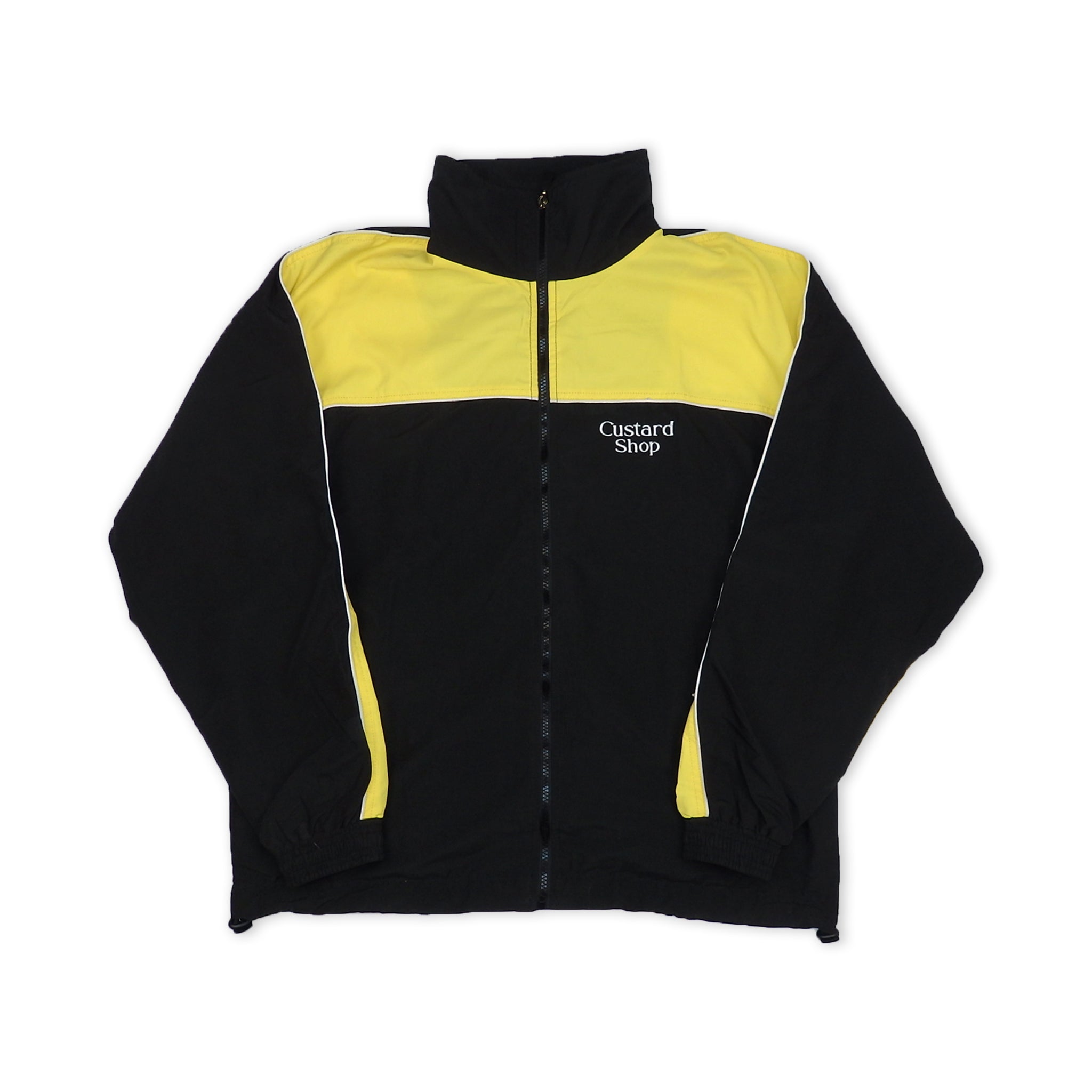 Custard Reclaimed Yellow and Black Track Jacket Size Large