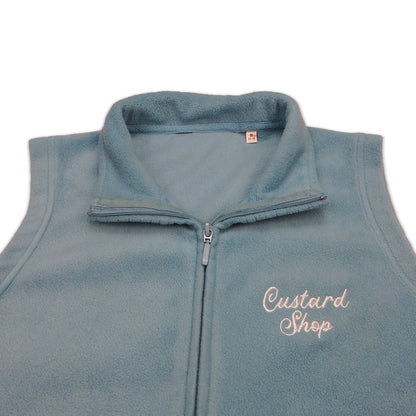 Custard Reclaimed Turquoise Fleece Gilet | Size S/M