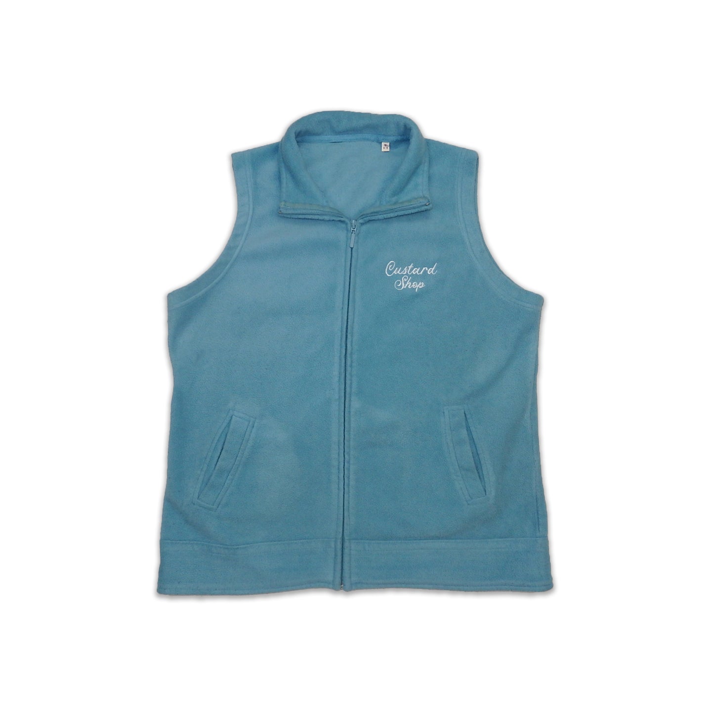 Custard Reclaimed Turquoise Fleece Gilet | Size S/M