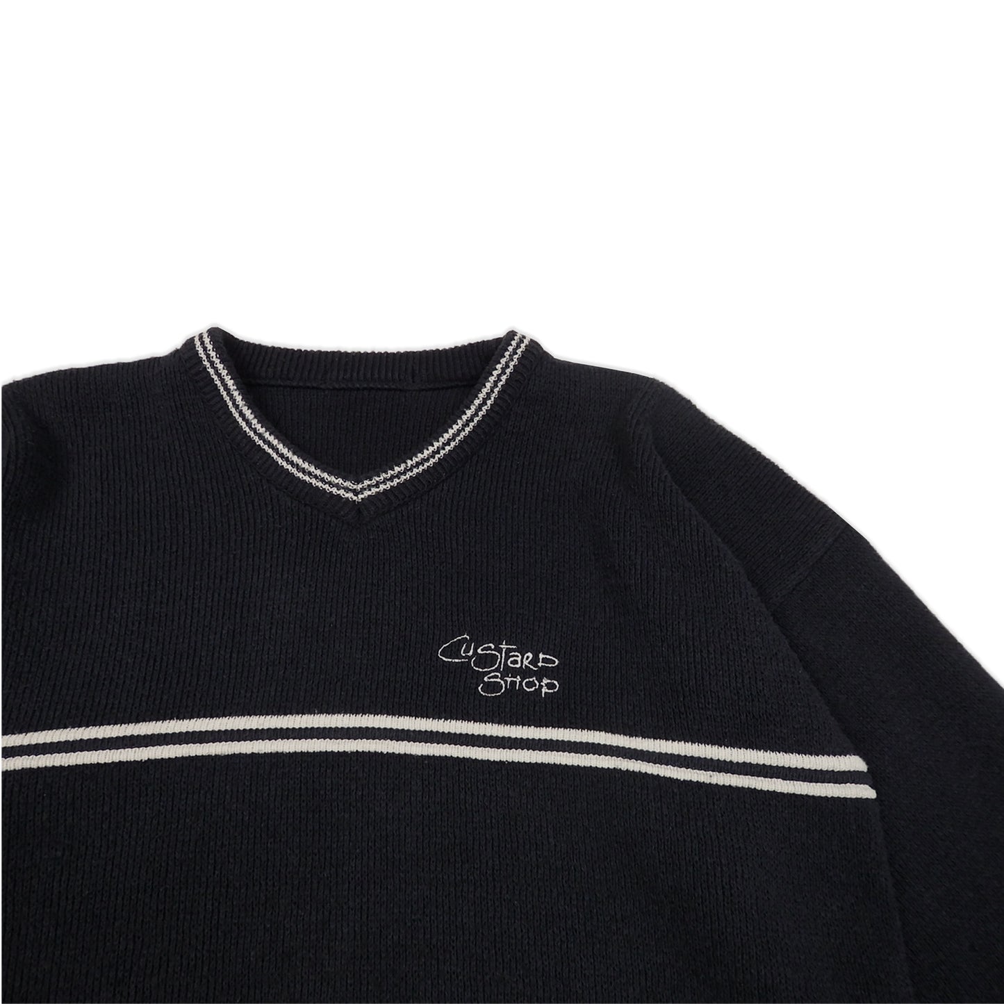 Custard Reclaimed Stripe Jumper | Size Medium