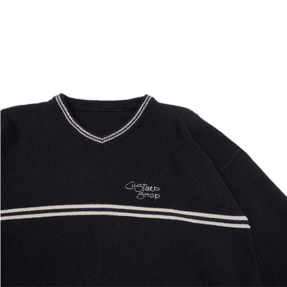 Custard Reclaimed Stripe Jumper | Size Medium