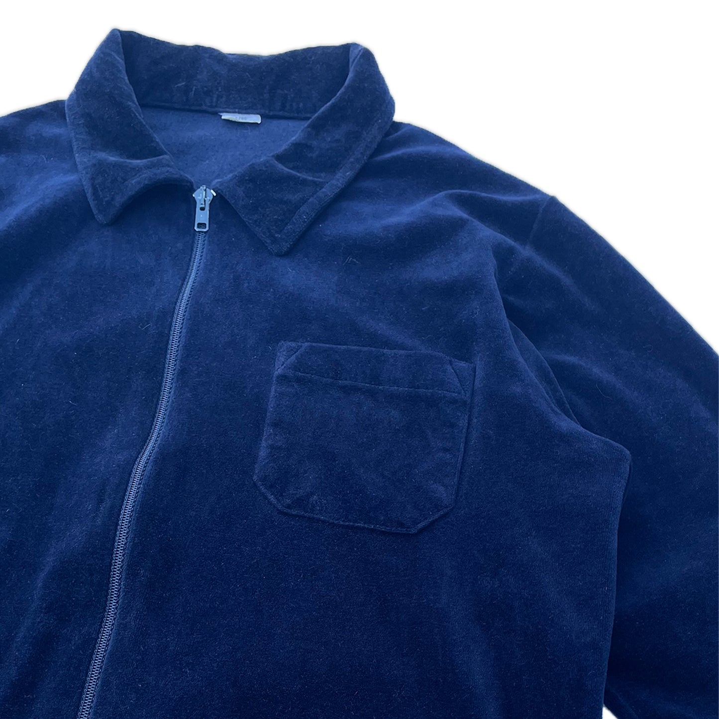Custard Reclaimed Velour Zip-up | Size Medium
