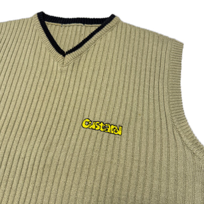 Custard Reclaimed Knit Vest | Size Large