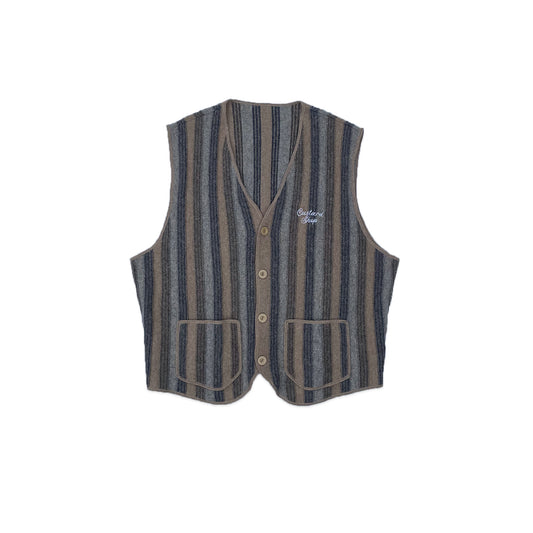Custard Reclaimed Stripe Vest | Size Large