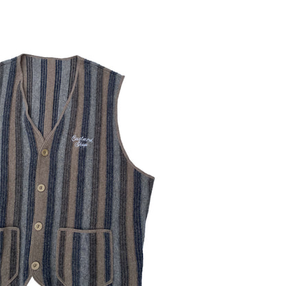 Custard Reclaimed Stripe Vest | Size Large