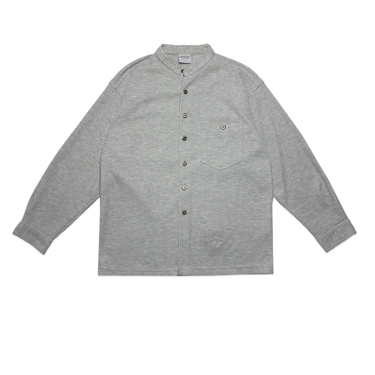 Custard Reclaimed Waffle Button Shirt | Size Medium