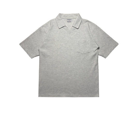 Custard Reclaimed Waffle Polo Shirt | Size Large