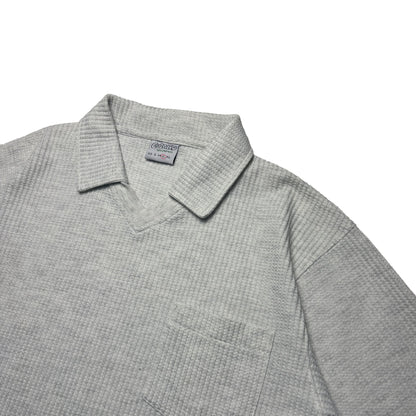 Custard Reclaimed Waffle Polo Shirt | Size Large