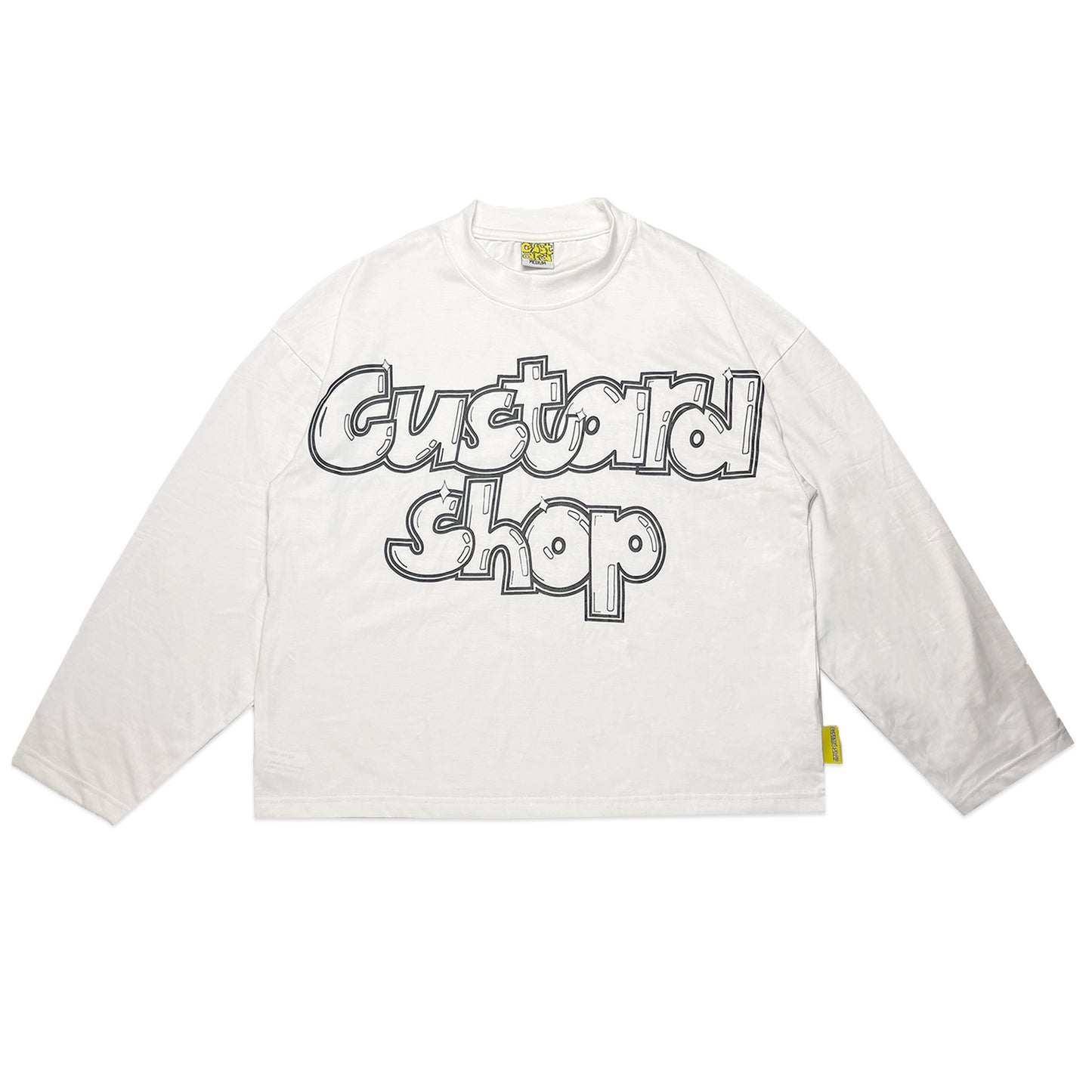 Lightweight Boxy Graffiti Print T-Shirt | White