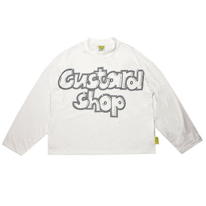 Lightweight Boxy Graffiti Print T-Shirt | White