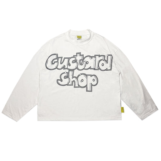 Lightweight Boxy Graffiti Print T-Shirt | White
