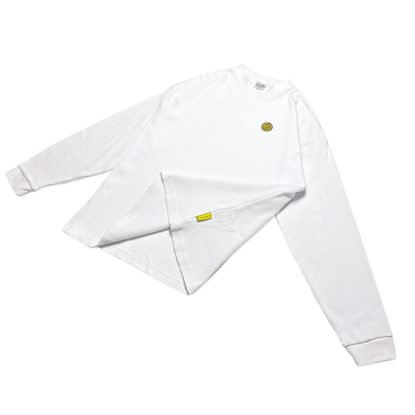 Waffle Acid House Long Sleeve T-Shirt | White