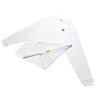 Waffle Acid House Long Sleeve T-Shirt | White